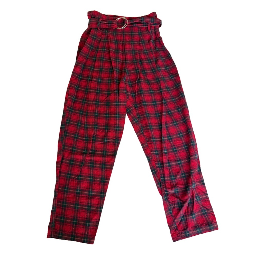 SEEK THE LABEL x LF Red Tartan Belted Pants Women’s S - Picture 3 of 9